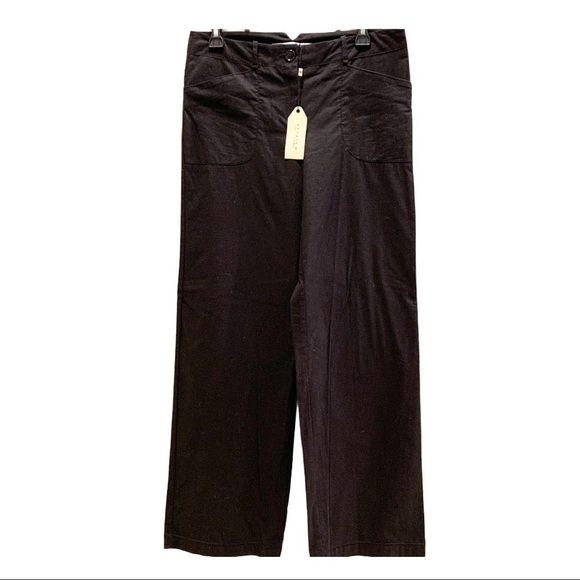 NWT Studio M Louise Style Black Cotton/Nylon Career Pants Sz 8 - Picture 1 of 9